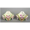 Image 1 : Salt shakers, 1 pair, China, Meissenlike stamps, Gustavian, length ca 13 cm, 4.000,...