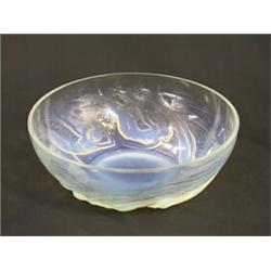 Bowl, Glass, Art nouveau, Lalique, France, signed, height 8 cm, diameter 20,5 cm, 7.000,...