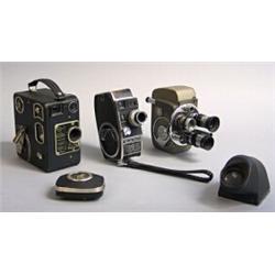 Movie cameras, 3 items plus viewfinders, Synkyo BB-R, Paillaard Bolex LS, Siemens, Hasselblad v...