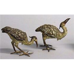 Wienna bronzes, 2 items, Patinated bronze, Austria, 1 leg repaired, 4.000,...