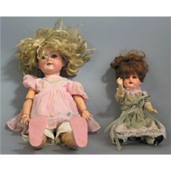 Dolls, 2 items, China, Germany, Armand Marseille nr 390 and Hevbach Köppelsdorf 251.12/0, heigh...