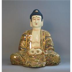 Buddha sculpture, Ceramics, Japan, early 20th century, height 65 cm; wear, 7.000,...