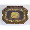 Image 1 : Tray, Painted metal, Empire style, 19th century, length 76 cm; corroded, 2.000,...