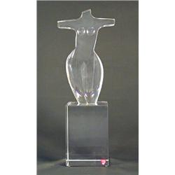 Sculpture, Glass, Olle Alberius, Orrefors, Sweden, "Torso", signed Orrefors Gallery -90 949090...