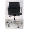 Image 1 : Office chair, Aluminium and black leather, Aluminium group, designed by Charles och Ray Eames,...