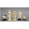 Image 1 : Figures, 5 items, Carved bone, height 7, 15, 12, 12 and 5 cm, 3.000,...