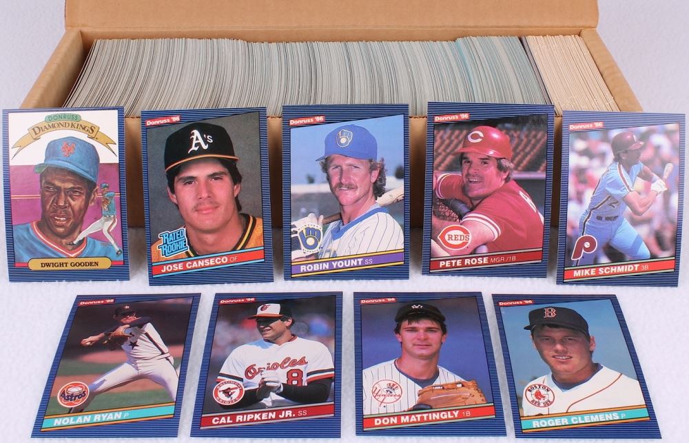 1986 Donruss Complete Set of (665) Baseball Cards with 39 Jose Canseco