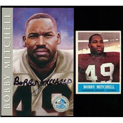 Lot of (2) Bobby Mitchell Football Cards with 1964 Philadelphia #189 & Signed Bobby Mitchell 1998 Fo