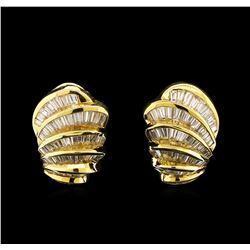 9.00ctw Diamond Earrings - 18KT Yellow Gold