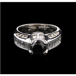 3.71ctw Fancy Black Diamond Ring - 14KT White Gold