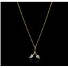 Image 2 : 18KT Yellow Gold 0.25ctw Diamond Pendant With Chain