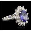 Image 1 : 14KT White Gold 3.13ct Tanzanite and Diamond Ring
