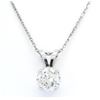 Image 2 : 0.94ct Diamond Pendant With Chain - 14K White Gold