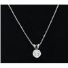 Image 3 : 0.94ct Diamond Pendant With Chain - 14K White Gold