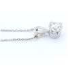 Image 4 : 0.94ct Diamond Pendant With Chain - 14K White Gold