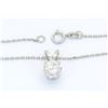 Image 6 : 0.94ct Diamond Pendant With Chain - 14K White Gold