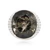 Image 2 : 14KT White Gold 56.17ct Tourmaline and Diamond Ring