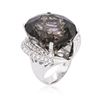 Image 3 : 14KT White Gold 56.17ct Tourmaline and Diamond Ring