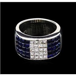 1.20ctw Blue Sapphire and Diamond Ring - Platinum
