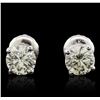 Image 1 : 14KT White Gold 1.03ctw Diamond Solitaire Earrings
