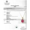 Image 3 : 6.26ctw Ruby and Diamond Pendant With Chain - 14KT Two-Tone Gold