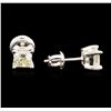 Image 2 : 14KT White Gold 1.07ctw Diamond Stud Earrings