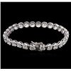 Image 2 : 11.20ctw Diamond Tennis Bracelet - 18KT White Gold