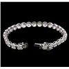 Image 3 : 11.20ctw Diamond Tennis Bracelet - 18KT White Gold