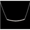Image 2 : 14KT White Gold 0.84ctw Diamond Necklace