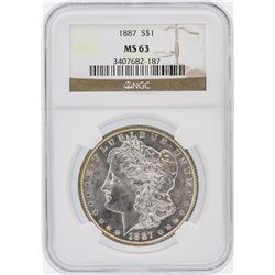 1887 NGC MS63 Morgan Silver Dollar