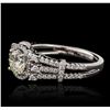 Image 2 : 18KT White Gold 1.44ctw Diamond Ring