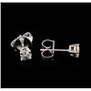 Image 2 : 14KT White Gold 0.50ctw Diamond Stud Earrings