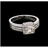 Image 1 : EGL INT Certified 1.40ctw Diamond Ring - 18KT White Gold