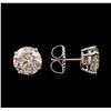 Image 2 : 5.61ctw Diamond Stud Earrings - 14KT White Gold