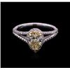 Image 1 : 1.40ctw Yellow Diamond Ring - 14KT White Gold