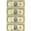 Image 1 : 1963 $5 Red Seal Bill Lot of 4