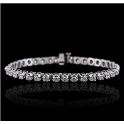 14KT White Gold 4.87ctw Diamond Tennis Bracelet