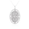 Image 1 : 14KT White Gold 1.47ctw Diamond Pendant With Chain