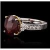Image 1 : 14KT Two-Tone Gold 4.78ct Ruby and Diamond Ring