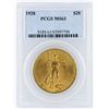 Image 1 : 1928 PCGS MS63 $20 St. Gaudens Double Eagle Gold Coin