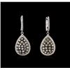 Image 1 : 2.68ctw Fancy Brown Diamond Earrings - 14KT White Gold