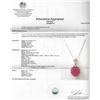 Image 3 : 6.01ctw Ruby and Diamond Pendant With Chain - 14KT Two-Tone Gold