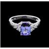 Image 2 : 1.95ct Tanzanite and Diamond Ring - 14KT White Gold
