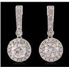 Image 1 : 14KT White Gold 1.62ctw Diamond Earrings