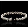 Image 4 : 14KT White Gold 2.00ctw Diamond Bracelet