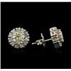 Image 2 : 18KT White Gold 1.36ctw Diamond Stud Earrings