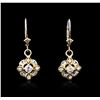 Image 1 : 14KT Yellow Gold 0.70ctw Diamond Earrings