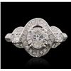 Image 1 : 18KT White Gold 1.64ctw Diamond Ring