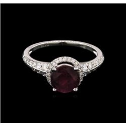 1.63ct Ruby and Diamond Ring - 18KT White Gold