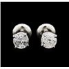 Image 1 : 1.22ctw Diamond Stud Earrings - 14KT White Gold